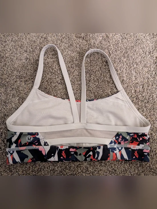 🌼 Lululemon Women’s Multicolor Sports Bra Size 6 Preloved - Picture 2 of 3